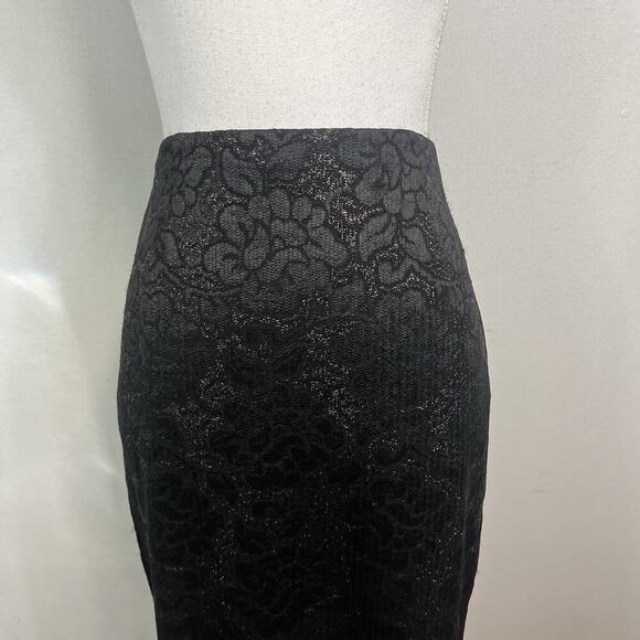 Liz Claiborne Skirt size 10 Black Lace Straight Pencil Knee Cocktail Wedding - Picture 2 of 8